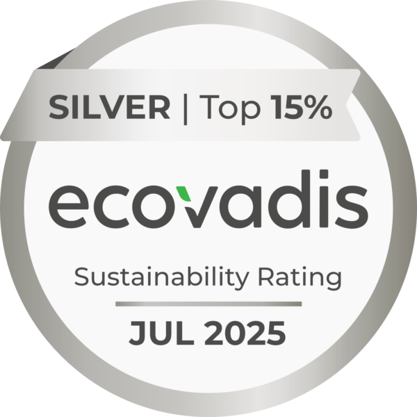 EcoVadis Silver Medal Sustainability Rating for QStory. July 2025.